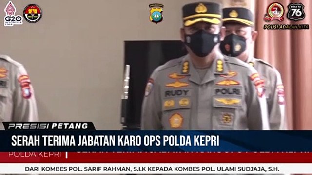 Upacara Serah Terima Jabatan Karoops Polda Kepri