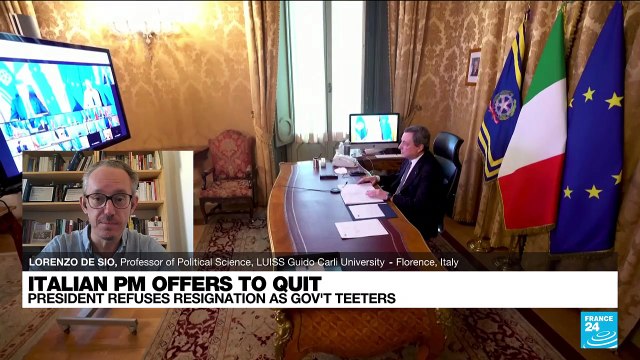 Italy left in political limbo as president refuses Prime Minister Draghi's resignation