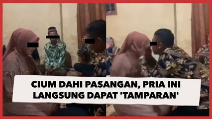 Cium Dahi Pasangan Usai Sematkan Cincin Tunangan, Pria ini Langsung Dapat Hadiah 'Tamparan'