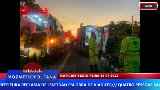 ACIDENTE ENTRE DOIS ÔNIBUS DEIXA FERIDOS NO ANEL VIÁRIO SUL, EM RIBEIRÃO PRETO