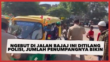 Ngebut di Jalan Bajaj Ini Ditilang Polisi, Jumlah Penumpangnya Bikin Syok