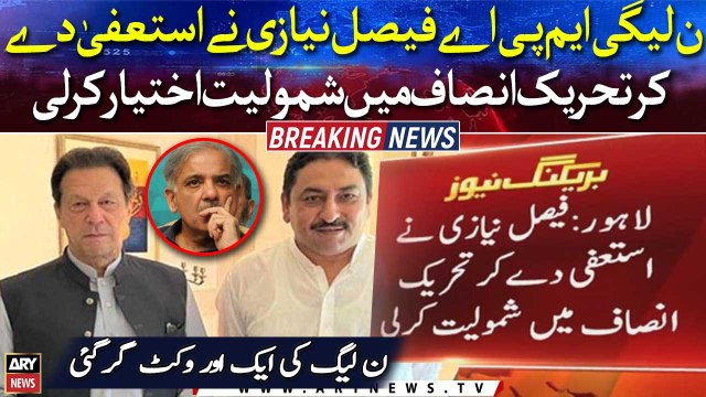 Breaking News: PML-N MPA Faisal Niazi joins PTI