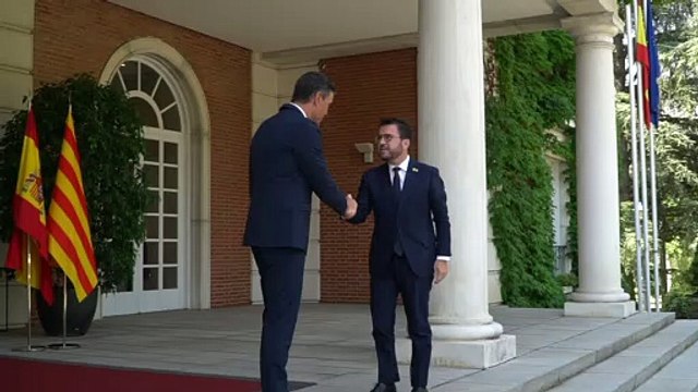Pedro Sánchez y Pere Aragonès se reúnen en Moncloa