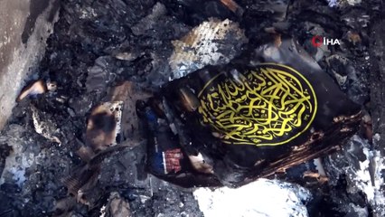 Yangına teslim olan evde her şey yandı sadece o yanmadı! Gözlerinize inanamayacaksınız