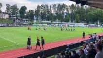 Newcastle United's pre-season friendly against 1860 Munich: the teams come out