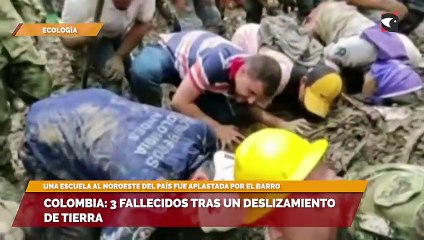 Colombia: 3 fallecidos tras un deslizamiento de tierra