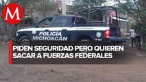 En el municipio de Parangaricutiro siguen bloqueos por frenar la violencia