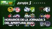 Horarios de los partidos de la jornada 3 del Apertura 2022 Liga MX