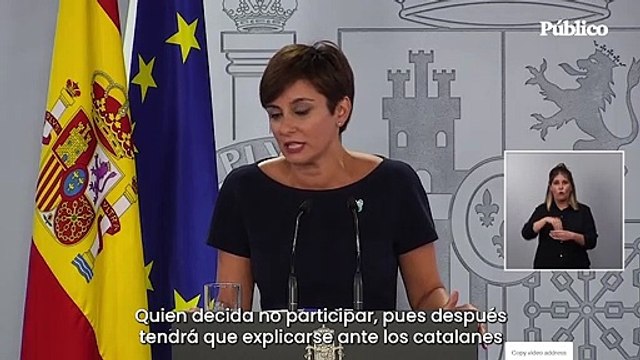 El Gobierno, sobre la próxima Mesa de Diálogo con la Generalitat: Quien decida no participar tendrá que explicarse ante los catalanes