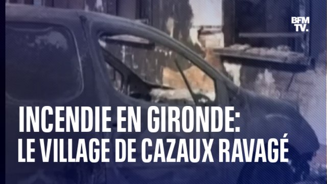 Les images des dégâts causés par les incendies à Cazaux, en Gironde