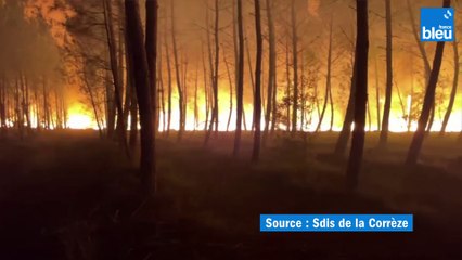 Les pompiers corréziens en renfort sur l'incendie de Landiras en Gironde