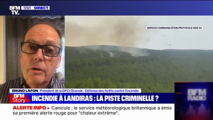 Bruno Lafon: "94% des feux chez nous sont d'origine humaine, soit de malveillance soit humaine"