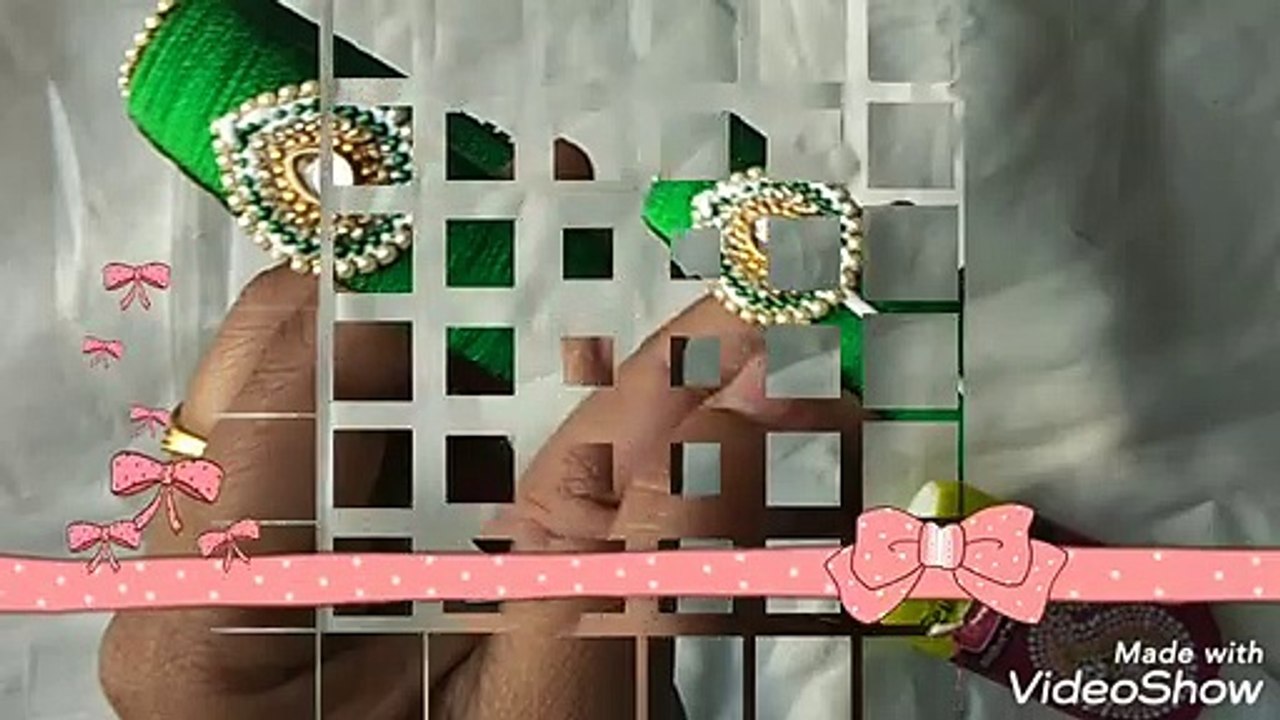 Designer silk thread Bangles for festive season _ how to make silk thread bangals at home [RwjvWbONZV0]