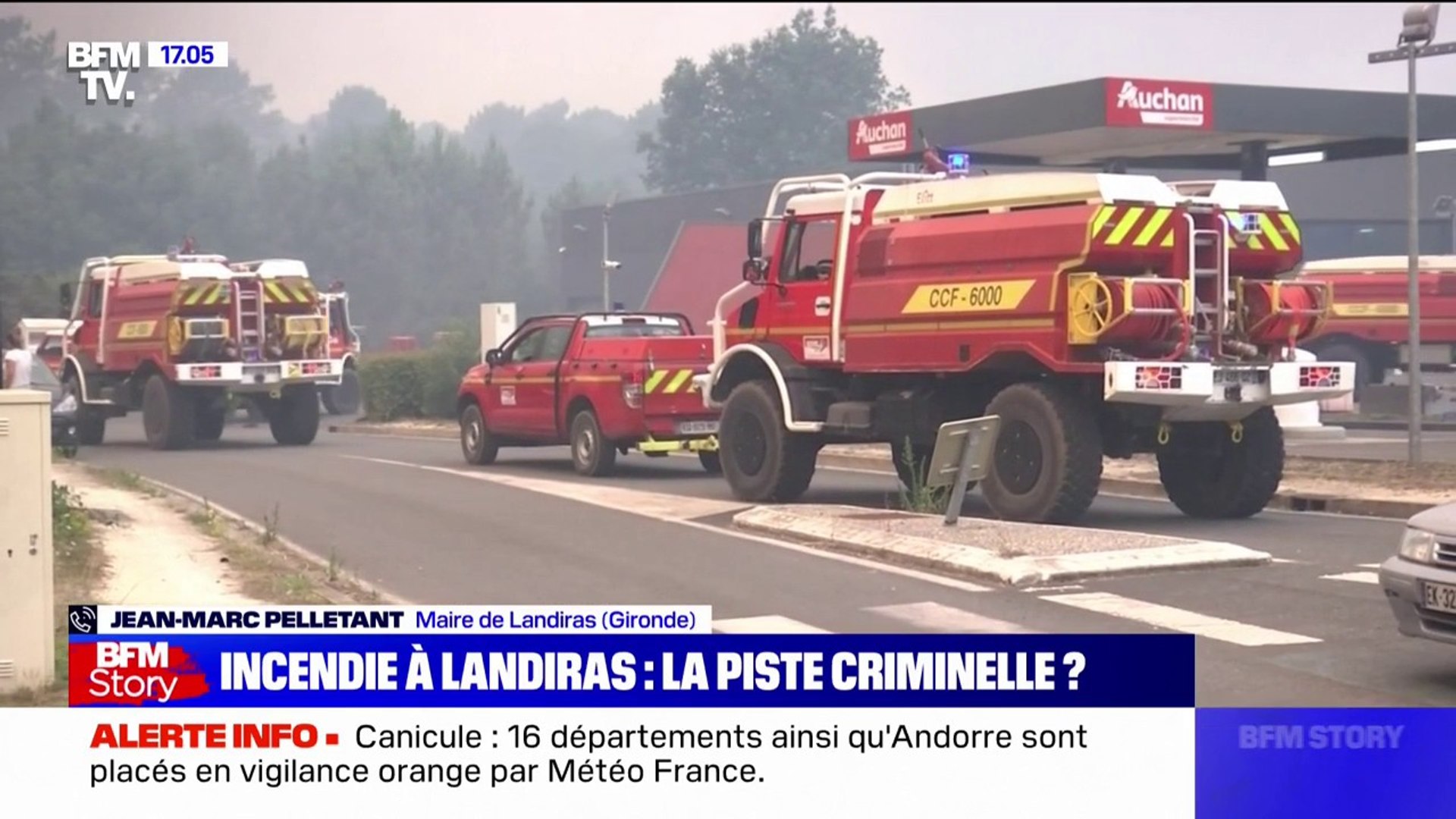 Incendie à Landiras: la piste criminelle privilégiée, le maire n'est "pas  surpris" - Vidéo Dailymotion