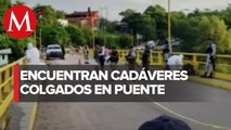Hallan cuerpos colgados en puente de Guerrero