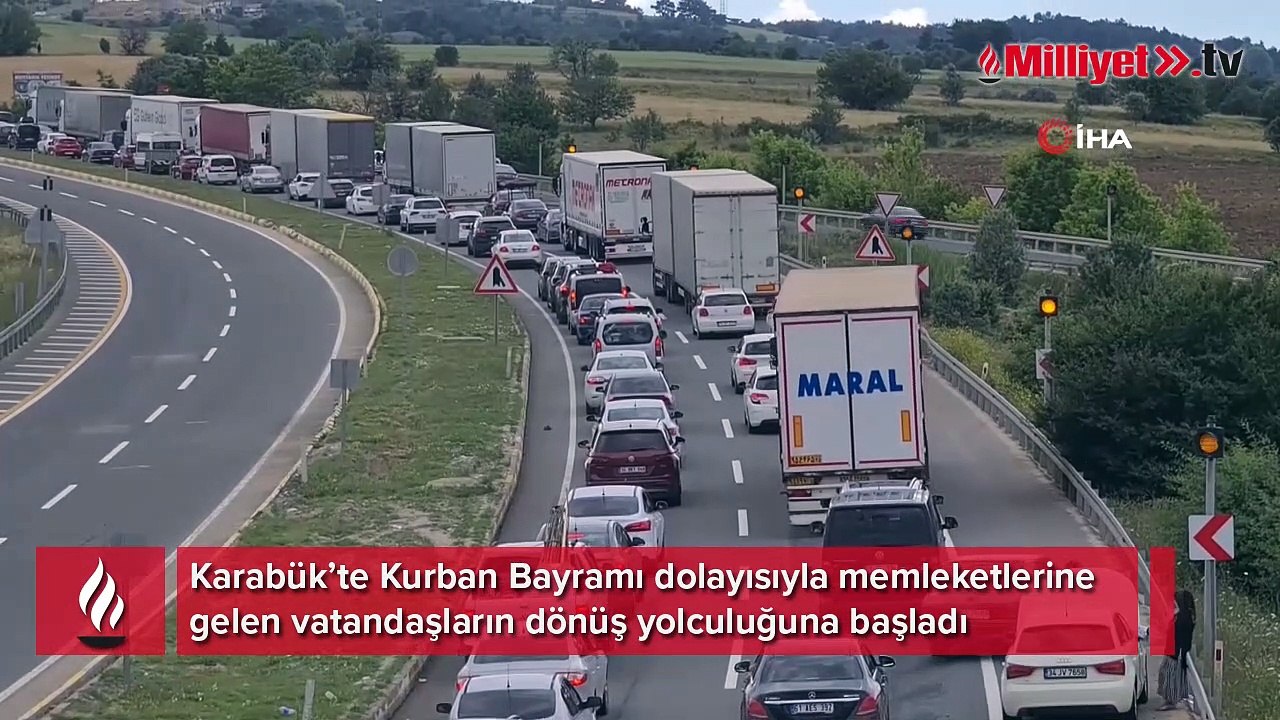 Bayram dönüşü başladı, 50 kilometrelik araç kuyruğu oluştu