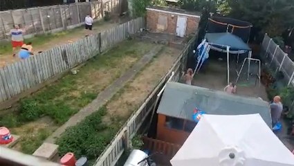 Epic water battle during heat wave