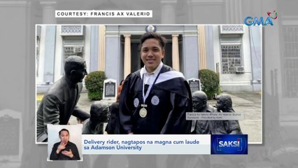 Delivery rider, nagtapos na magna cum laude sa Adamson University | Saksi