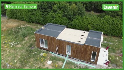 Installation d'une maison sociale modulaire, à Ham-sur-Sambre