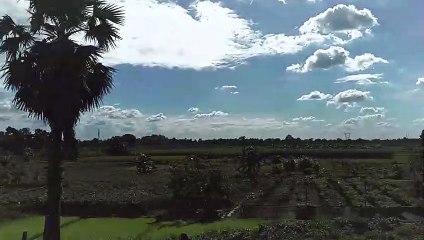 The Beautiful View Of India's Countryside From Train.