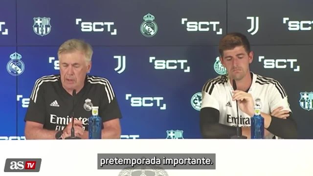 Rueda de prensa de Ancelotti y Courtois