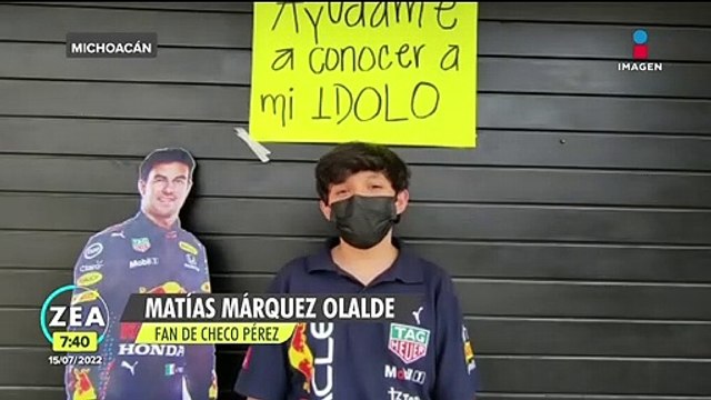 Matías Márquez conocerá a Checo Pérez