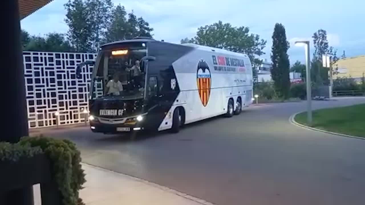 La llegada del Valencia a Sant Gallen