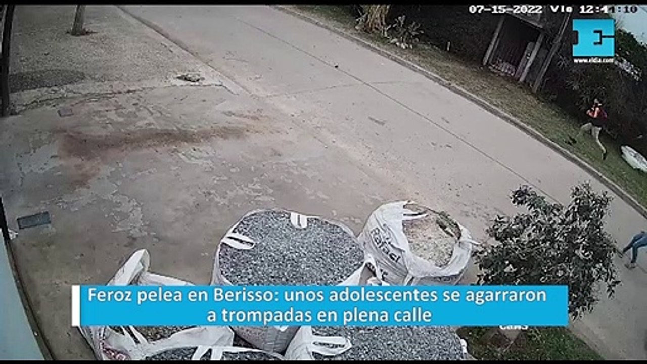 Feroz pelea en Berisso: unos adolescentes se agarraron a trompadas en plena calle