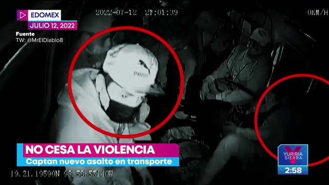 Captan nuevo asalto a transporte público en el Edoméx