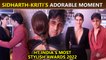 Sidharth Malhotra And Kriti Sanon Share An Adorable Moment At HT Most Stylish Awards 2022