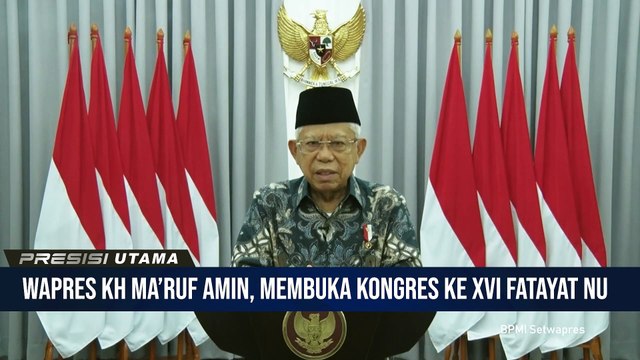 Wakil Presiden Ma'aruf Amin Berikan Sambutan Pembukaan Kongres ke-XVI Fatayat NU Palembang