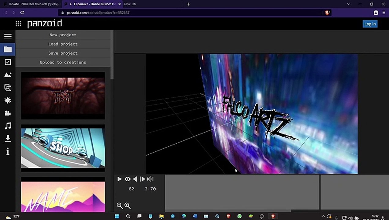How to create YouTube Intro for free without any software? Panzoid Tutorial || YouTube Channel Intro