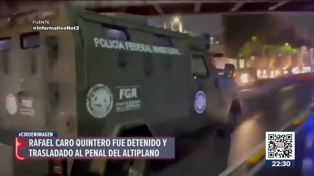 Trasladan a Caro Quintero al penal del Altiplano, Edoméx