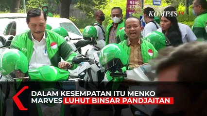 Pesan Luhut Untuk Grab Indonesia, di Hari Peresmian Armada Berbasis Listrik