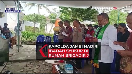 Kapolda Jambi Hadiri Ibadah Syukur Gereja di Rumah Brigadir J
