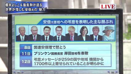 20220714「櫻井よしこ＆飯島勲が語る安倍晋三氏の国家観と政治家像」プライムニュース