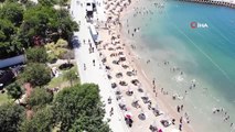 İstanbul'da termometreler 30 dereceyi gördü, Caddebostan plajı doldu taştı