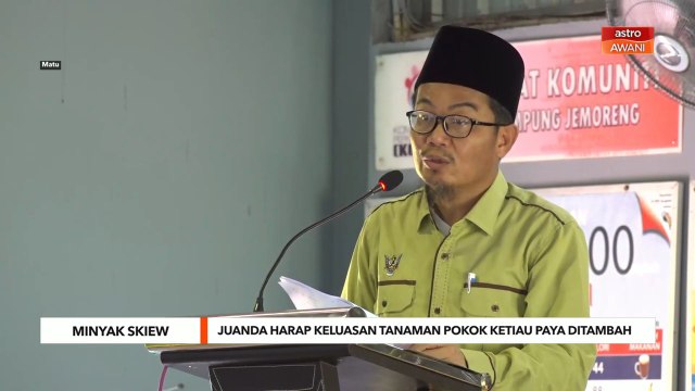 Minyak Skiew | Juanda harap keluasan tanaman pokok ketiau paya ditambah