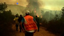 رجال الإطفاء يواصلون جهود مكافحة حرائق الغابات في شمال المغرب