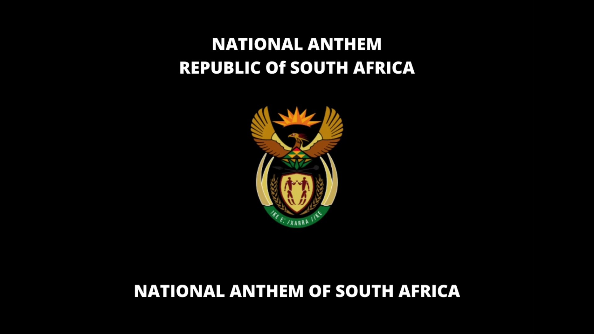 ⁣NATIONAL ANTHEM OF SOUTH AFRICA: NATIONAL ANTHEM OF SOUTH AFRICA