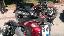 İki motosiklet kafa kafaya çarpıştı: Yaralılar var