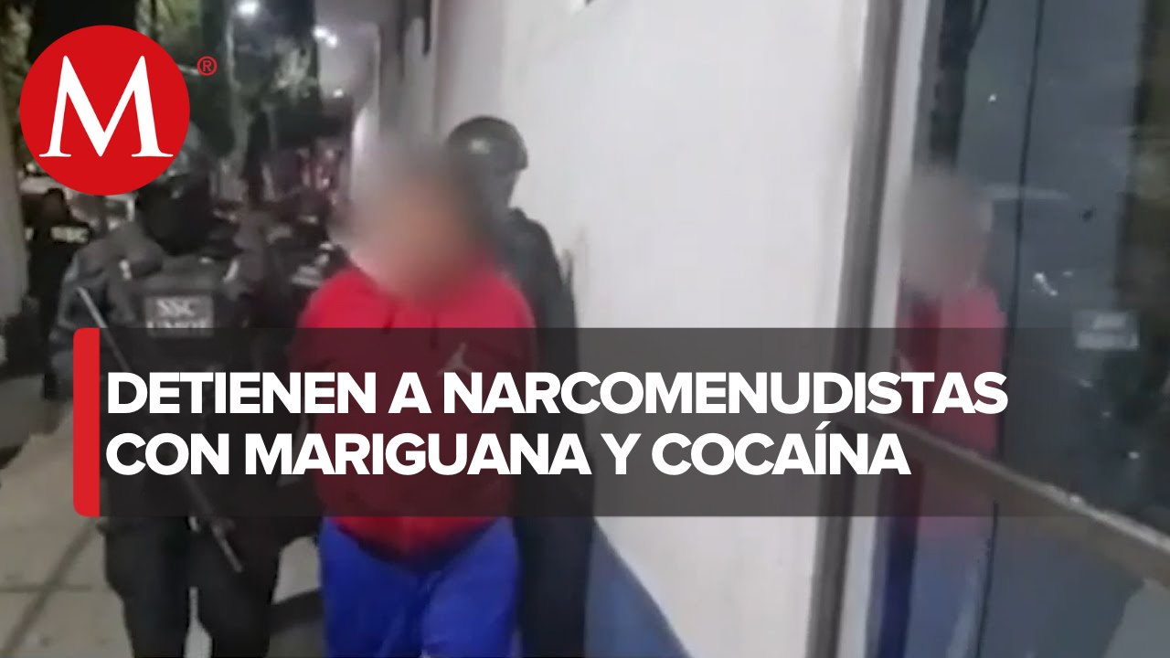 Detienen a presuntos narcomenudistas en CdMx