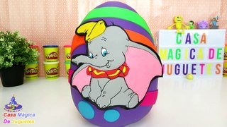 Huevo Sorpresa Gigante de Dumbo de Plastilina Play-Doh en Español Dumbo el Elefante que Vuela