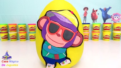 Huevo Sorpresa Gigante de un ChimpanZombi de El Parque Mágico Wonder Park de Plastilina en Español