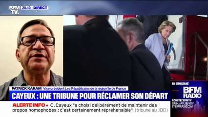 Tribune contre Caroline Cayeux: "Nous réclamons son départ", martèle Patrick Karam, Vice-président de la région Île-de-France