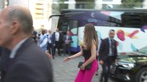 La llegada de la Princesa y la Infanta al estadio para ver a España