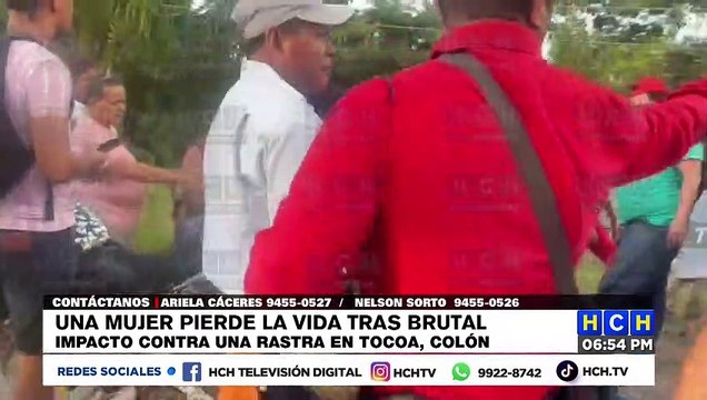 Una mujer muerta y otra persona gravemente herida en brutal colisión entre Tocoa y Trujillo