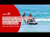 Bolsonaro volta a andar de jet ski em meio a críticas por ausência na Bahia