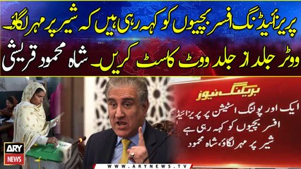 The polling environment is peaceful: Shah Mahmood Qureshi