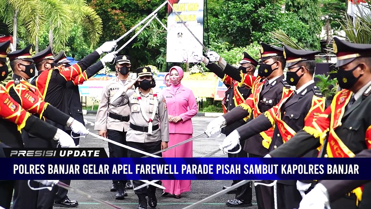 Polres Banjar Gelar Apel Farewell Parade Pisah Sambut Kapolres Banjar